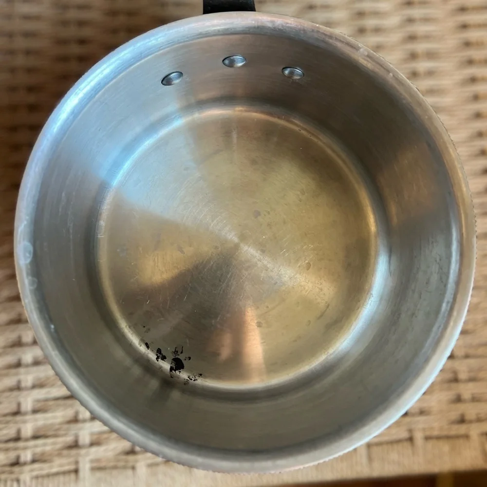 Vintage French Aluminum Saucepan Made in France | Iron Handle | Bistro Cookware